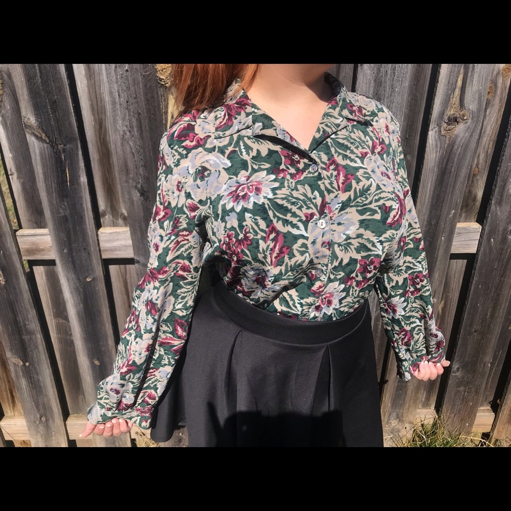 Floral vintage button down